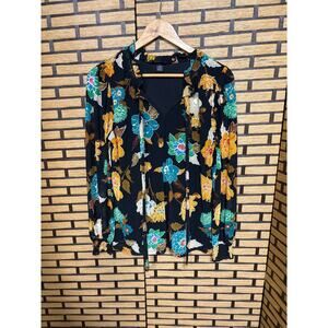 By Design Floral Blouse Size Small